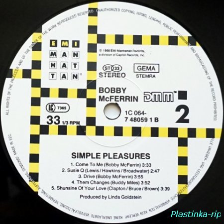 Bobby McFerrin &#8206;– Simple Pleasures   1988