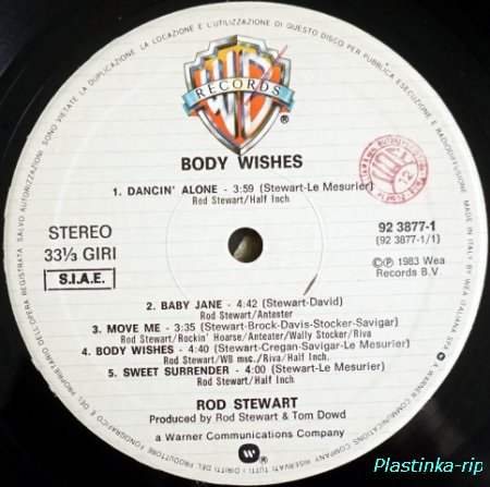 Rod Stewart &#8206; Body Wishes     1983