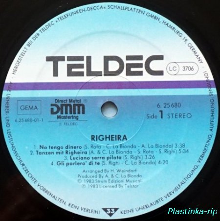 Righeira &#8206; Righeira     1983
