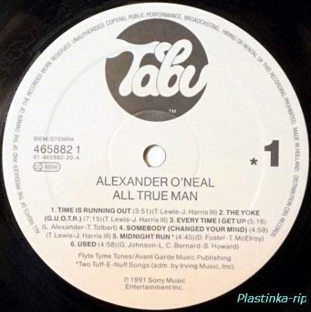 Alexander O'Neal &#8206;– All True Man     1991