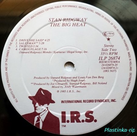 Stan Ridgway &#8206; The Big Heat        1985