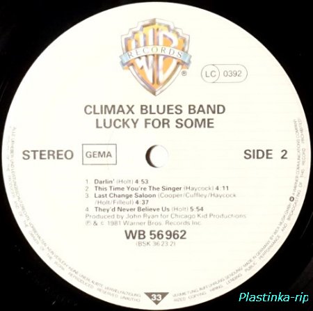 Climax Blues Band &#8206;– Lucky For Some          1981