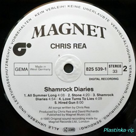 Chris Rea &#8206; Shamrock Diaries          1985