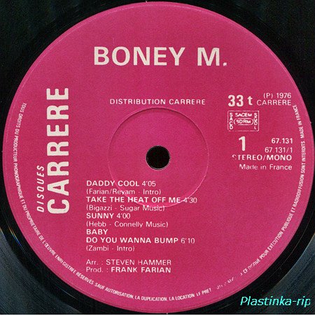 Boney M - Take The Heat Off Me (1976) - Ma Baker Sunny Daddy Cool (1976-77) Boney M - Take The Heat Off Me (1976) - Ma Baker Sunny Daddy Cool (1976-77)