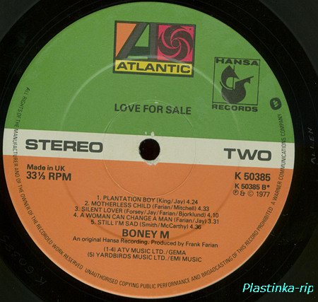 Boney M. -  Love For Sale (1977), Nightflight To Venus (1978)