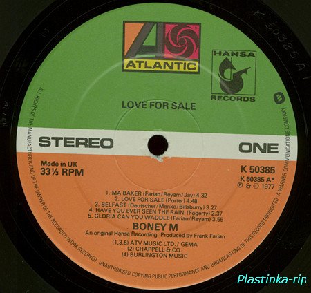 Boney M. -  Love For Sale (1977), Nightflight To Venus (1978)