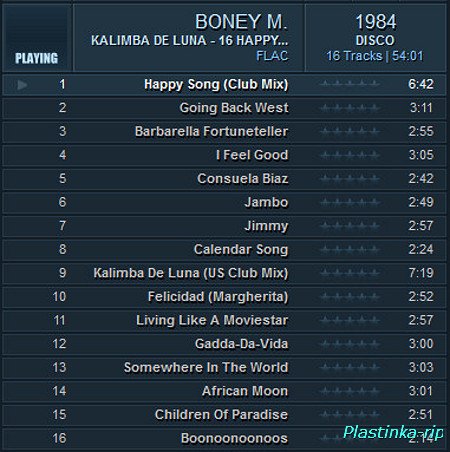 Boney M - Oceans Of Fantasy 1979, Boonoonoonoos 1981, Children Of Paradise 1981, Ten Thousand Lightyears 1984, Kalimba De Luna 1984 Boney M - Oceans Of Fantasy 1979, Boonoonoonoos 1981, Children Of Paradise 1981, Ten Thousand Lightyears 1984, Kalimba De Luna 1984