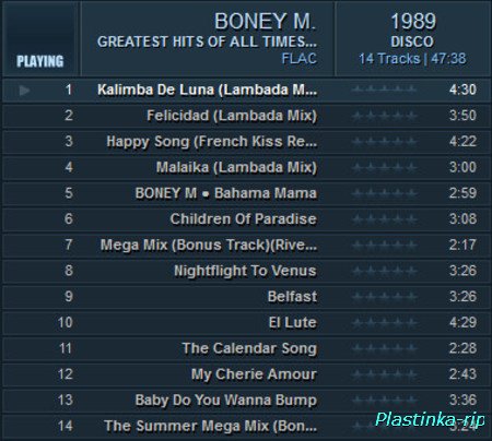 Boney M -  Eye Dance 1985, The Best Of 10 Years 1986, Greatest Hits Of All Times Remix 1989, 6 Singles 1978-80