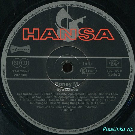 Boney M -  Eye Dance 1985, The Best Of 10 Years 1986, Greatest Hits Of All Times Remix 1989, 6 Singles 1978-80