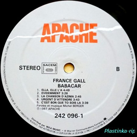 France Gall &#8206; Babacar       1987