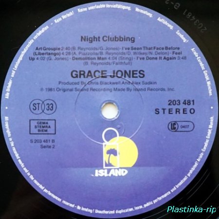 Grace Jones &#8206; Nightclubbing     1981