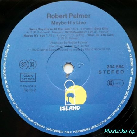 Robert Palmer &#8206;– Maybe It's Live          1982