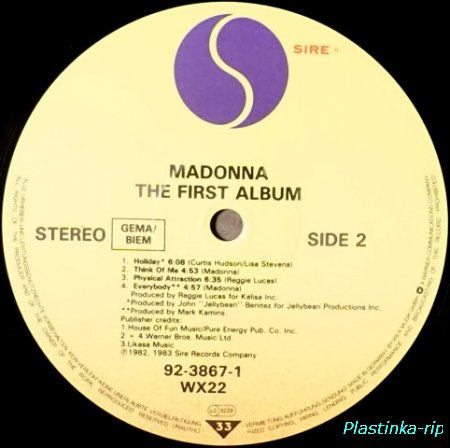 Madonna &#8206;– The First Album         1985