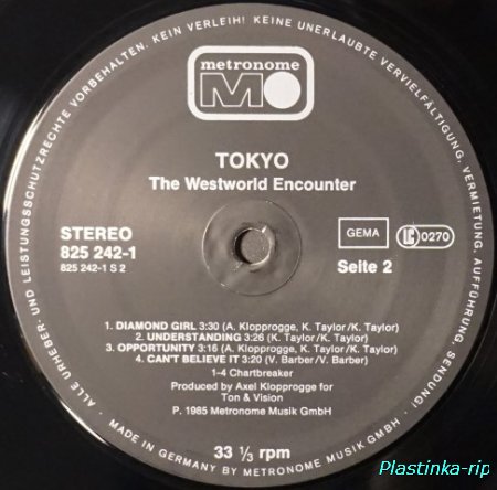 Tokyo &#8206;– The Westworld Encounter           1985