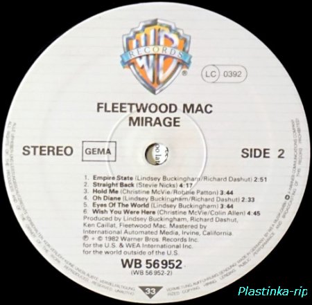 Fleetwood Mac &#8206; Mirage      1982