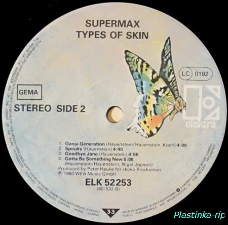 Supermax &#8206;– Types Of Skin           1980
