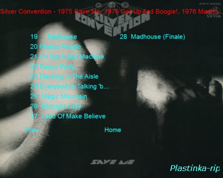 Silver Convention - 1975 Save Me, 1976 Get Up And Boogie!, 1976 Madhouse - DVD-A