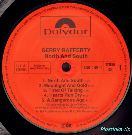 Gerry Rafferty - 1988 - North & South
