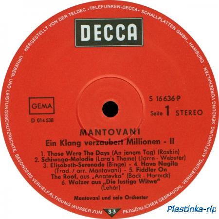 MANTOVANI Orchestra - Ein Klang verzaubert Millionen - 2