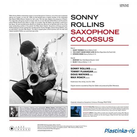 Sonny Rollins - Saxophone Colossus - 1957(Deluxe Edition, Limited Edition, Reissue, 180g)