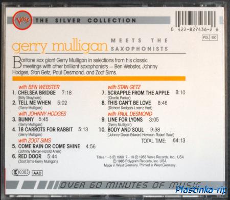 Gerry Mulligan: Gerry Mulligan Meets the Saxophonists ~ The Silver Collection - 1958, 1960