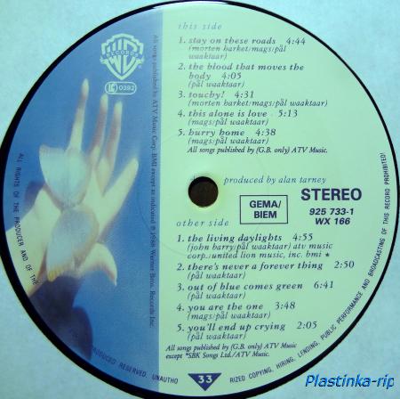 A-ha - Stay On These Roads 1988