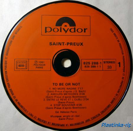Saint-Preux - To Be Or Not 1985