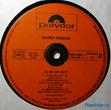 Saint-Preux - To Be Or Not 1985