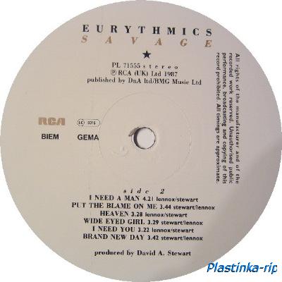 Eurythmics &#8206; Savage