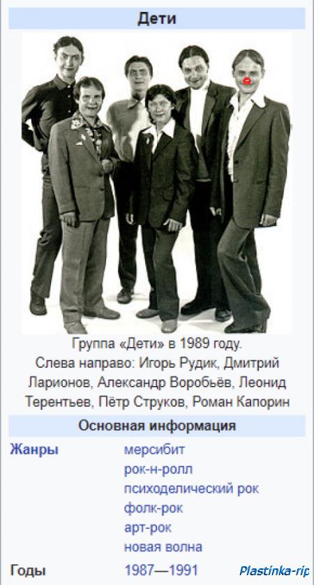 Группа Дети 1989 Группа Дети 1989