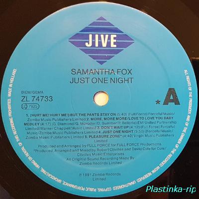 Samantha Fox &#8206; Just One Night