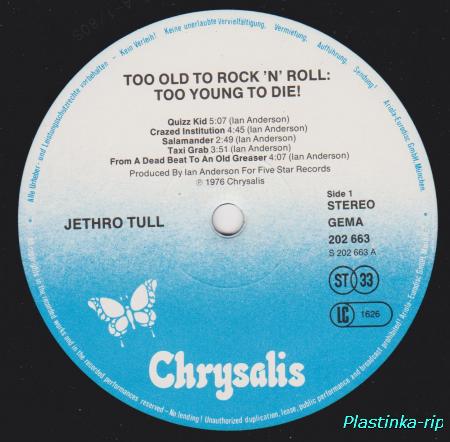 Jethro Tull &#8206; Too Old To Rock N' Roll : Too Young To Die!