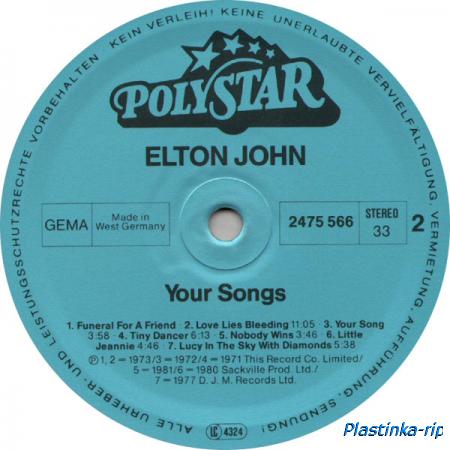 Elton John &#8206; Your Songs (Die grosse Edition seiner romantischen Welthits) 