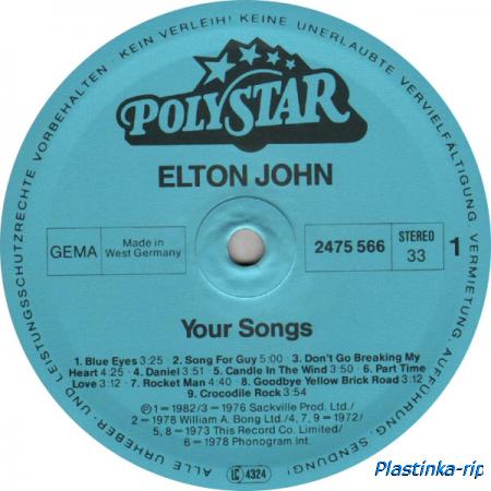 Elton John &#8206; Your Songs (Die grosse Edition seiner romantischen Welthits) 