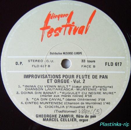 Gheorghe Zamfir Et Marcel Cellier  Improvisations Pour Flute De Pan Et Orgue Vol. 2