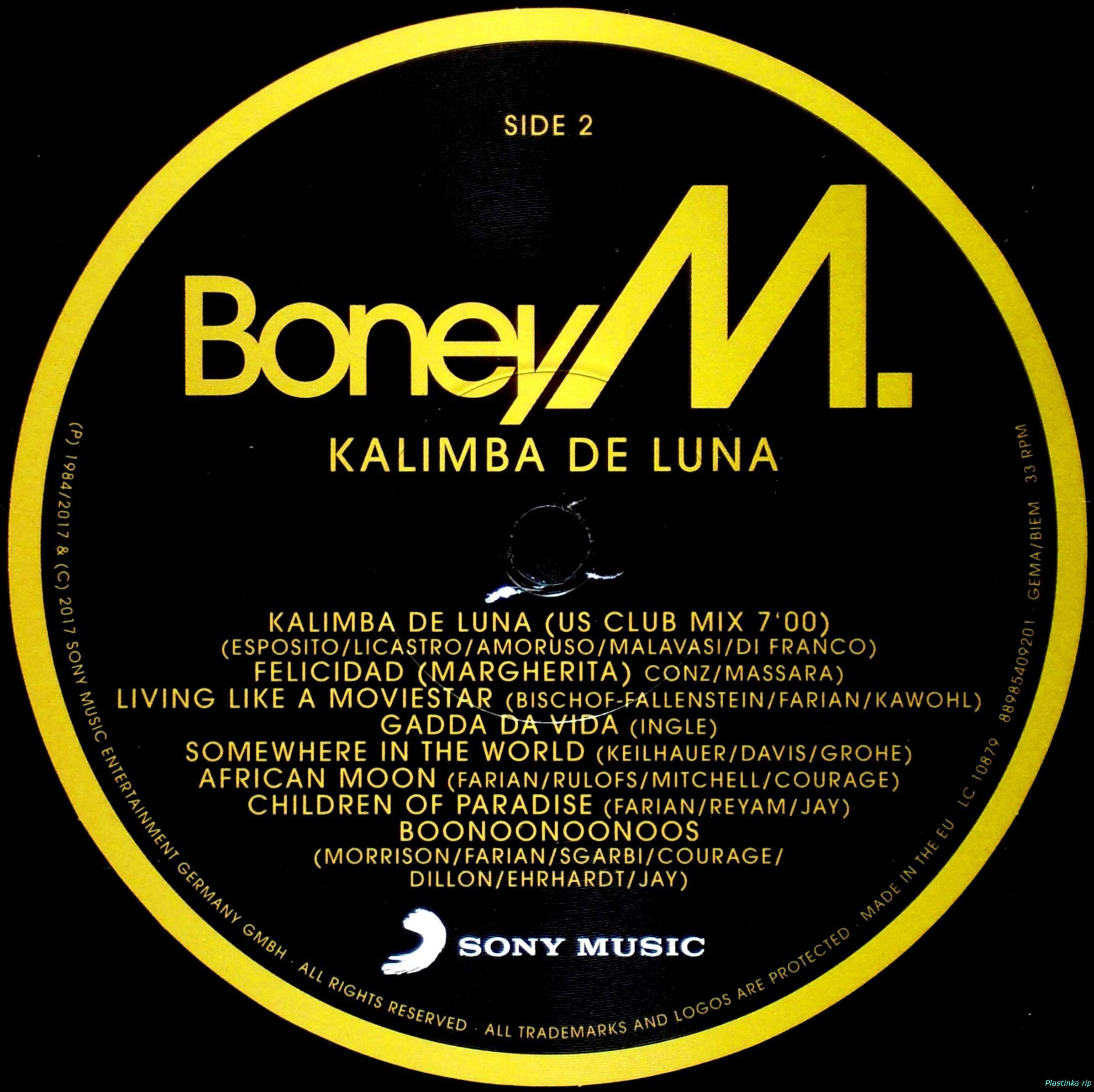 Калимба де луна песни. Этикетка пластинки Boney m. Boney m - Kalimba de Luna пластинка. Винил Boney m Kalimba de Luna. Boney m альбомы Kalimba de Luna.